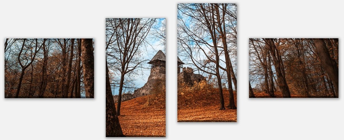 Leinwandbild Mehrteiler Alte Burg im Herbst. Ukraine M0905 Leinwandbild Mehrteiler Alte Burg im Herbst. Ukraine M0905
