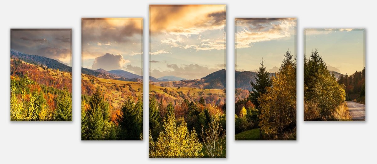 Leinwandbild Mehrteiler Hang des Gebirgszuges mit Nadelwald M0908 entdecken - Bild 1 Leinwandbild Mehrteiler Hang des Gebirgszuges mit Nadelwald M0908 entdecken - Bild 1