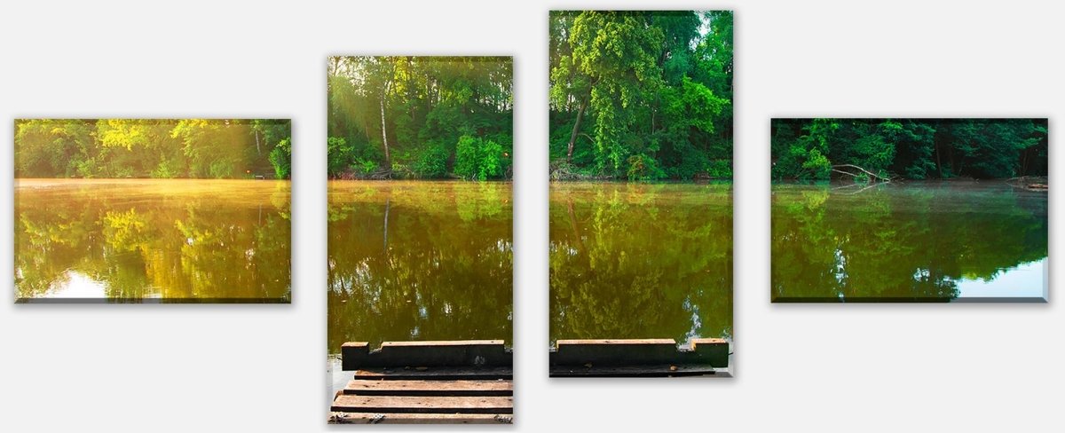 Leinwandbild Mehrteiler Angeln Pier M0911 Leinwandbild Mehrteiler Angeln Pier M0911