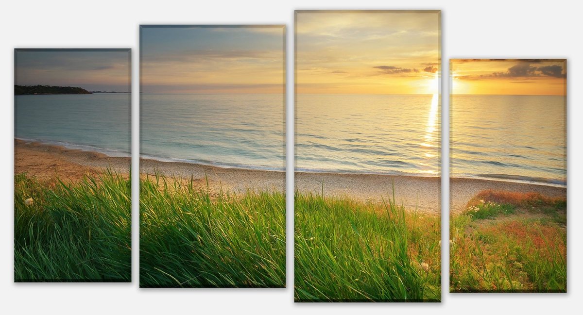 Leinwandbild Mehrteiler Sonnenuntergang an der Küste M0913 Leinwandbild Mehrteiler Sonnenuntergang an der Küste M0913