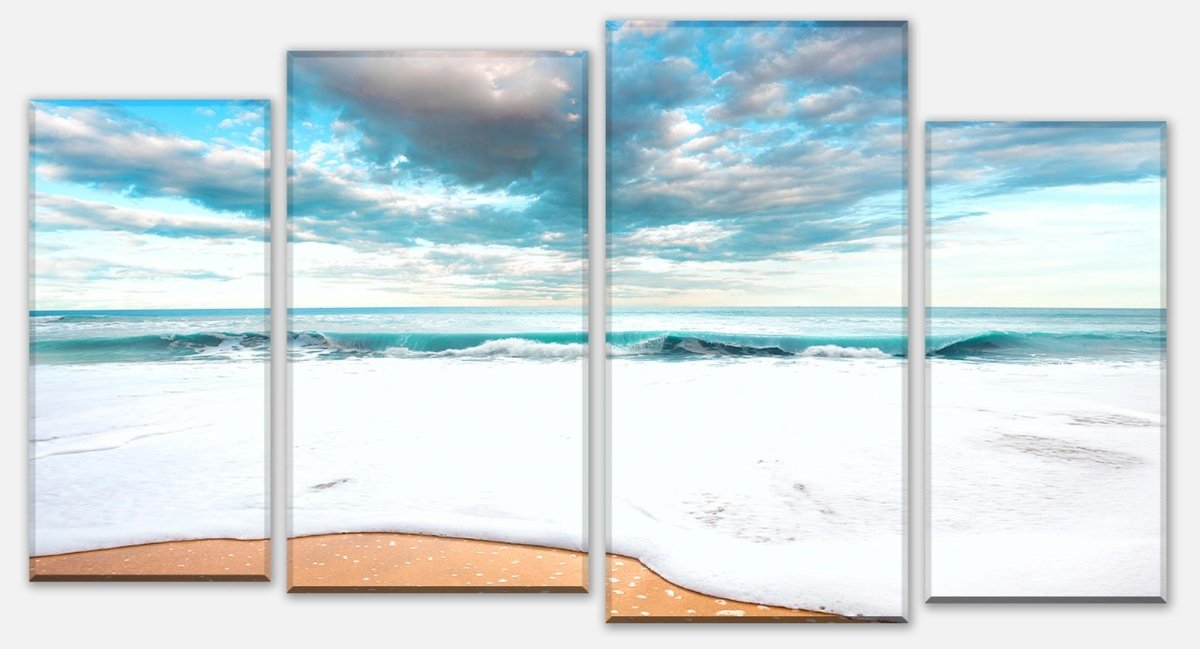 Leinwandbild Mehrteiler Strand und idyllischer blauer Himmel M0925 Leinwandbild Mehrteiler Strand und idyllischer blauer Himmel M0925