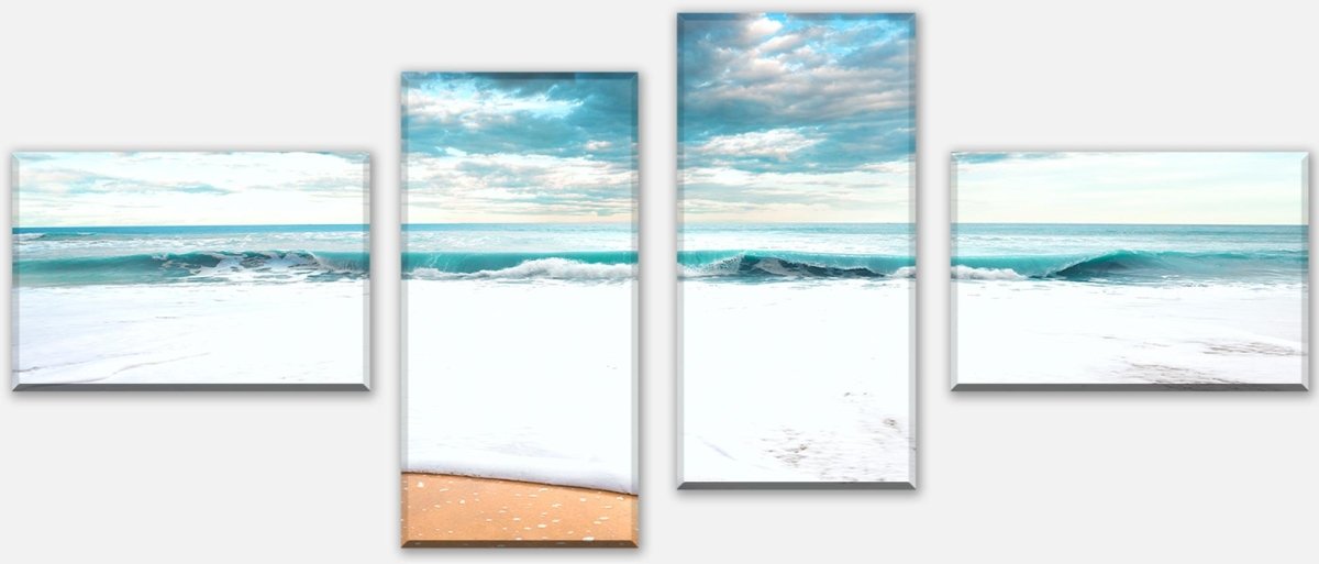 Leinwandbild Mehrteiler Strand und idyllischer blauer Himmel M0925 Leinwandbild Mehrteiler Strand und idyllischer blauer Himmel M0925
