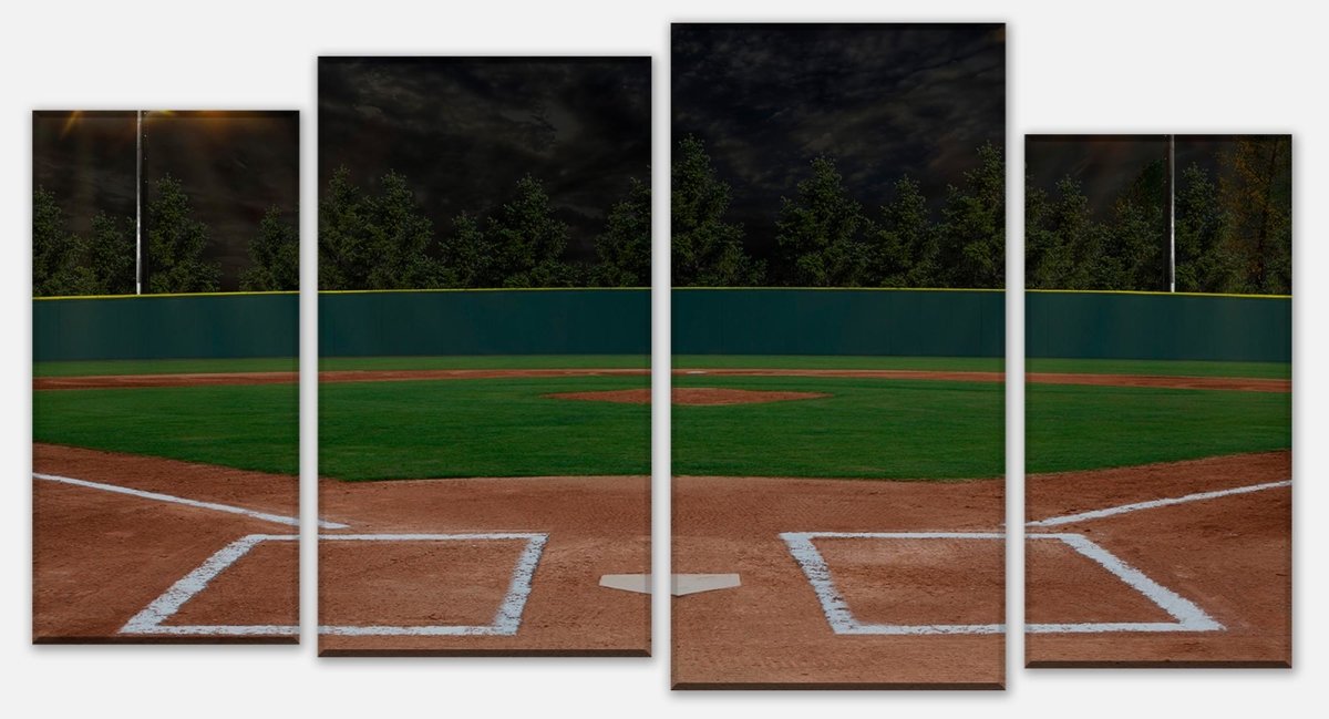 Leinwandbild Mehrteiler Baseball Stadion M0928 Leinwandbild Mehrteiler Baseball Stadion M0928