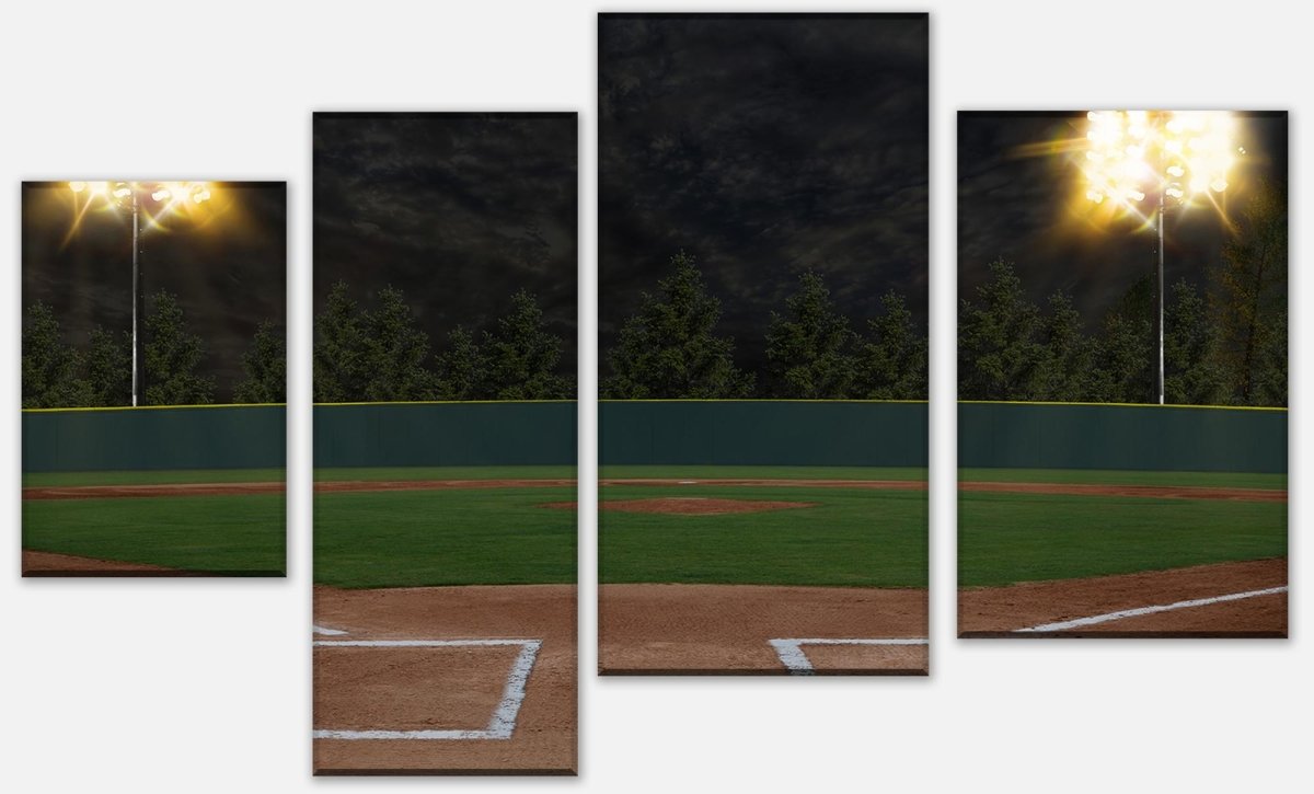 Leinwandbild Mehrteiler Baseball Stadion M0928 Leinwandbild Mehrteiler Baseball Stadion M0928