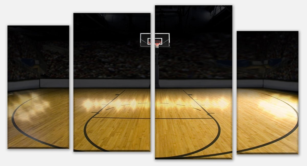 Leinwandbild Mehrteiler Basketball Platz M0929 Leinwandbild Mehrteiler Basketball Platz M0929