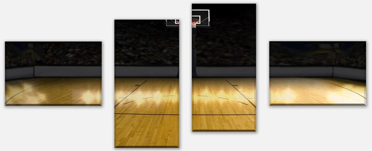 Leinwandbild Mehrteiler Basketball Platz M0929 Leinwandbild Mehrteiler Basketball Platz M0929