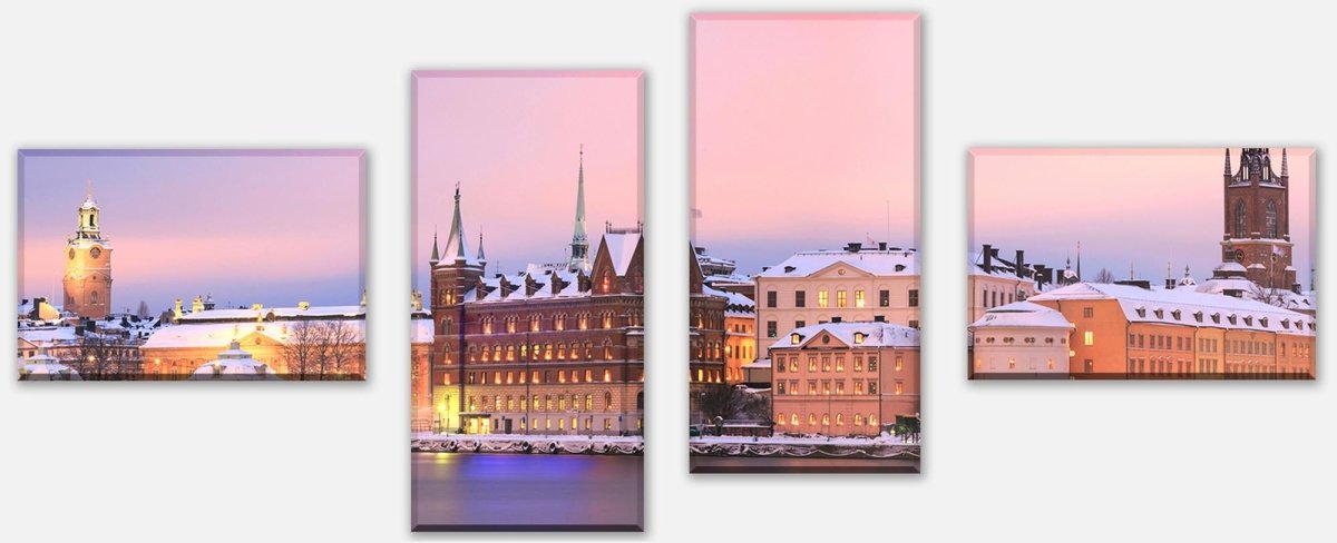 Leinwandbild Mehrteiler Stockholm Panorama M0933 Leinwandbild Mehrteiler Stockholm Panorama M0933