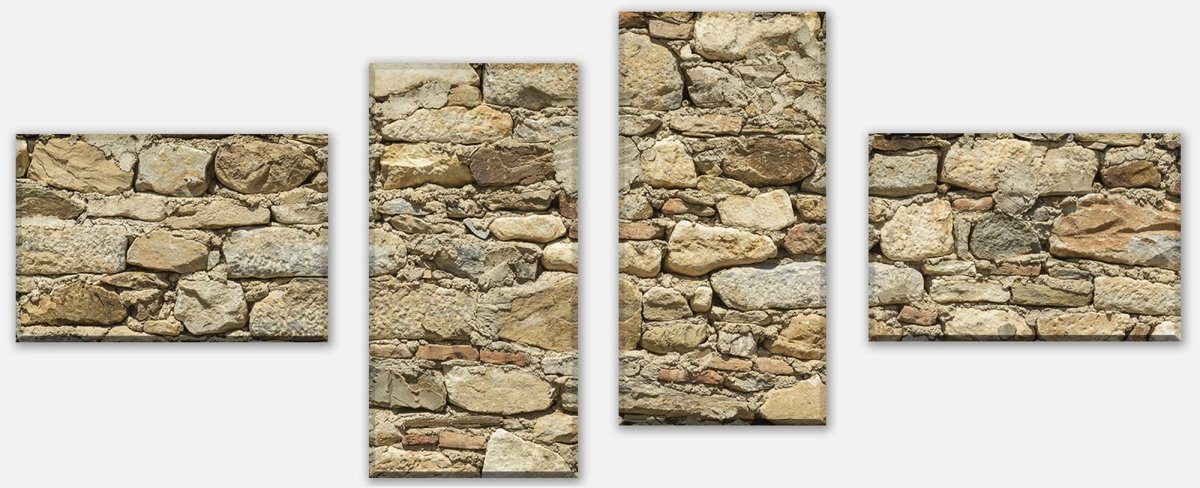 Leinwandbild Mehrteiler Alte Steinmauer M0939 Leinwandbild Mehrteiler Alte Steinmauer M0939