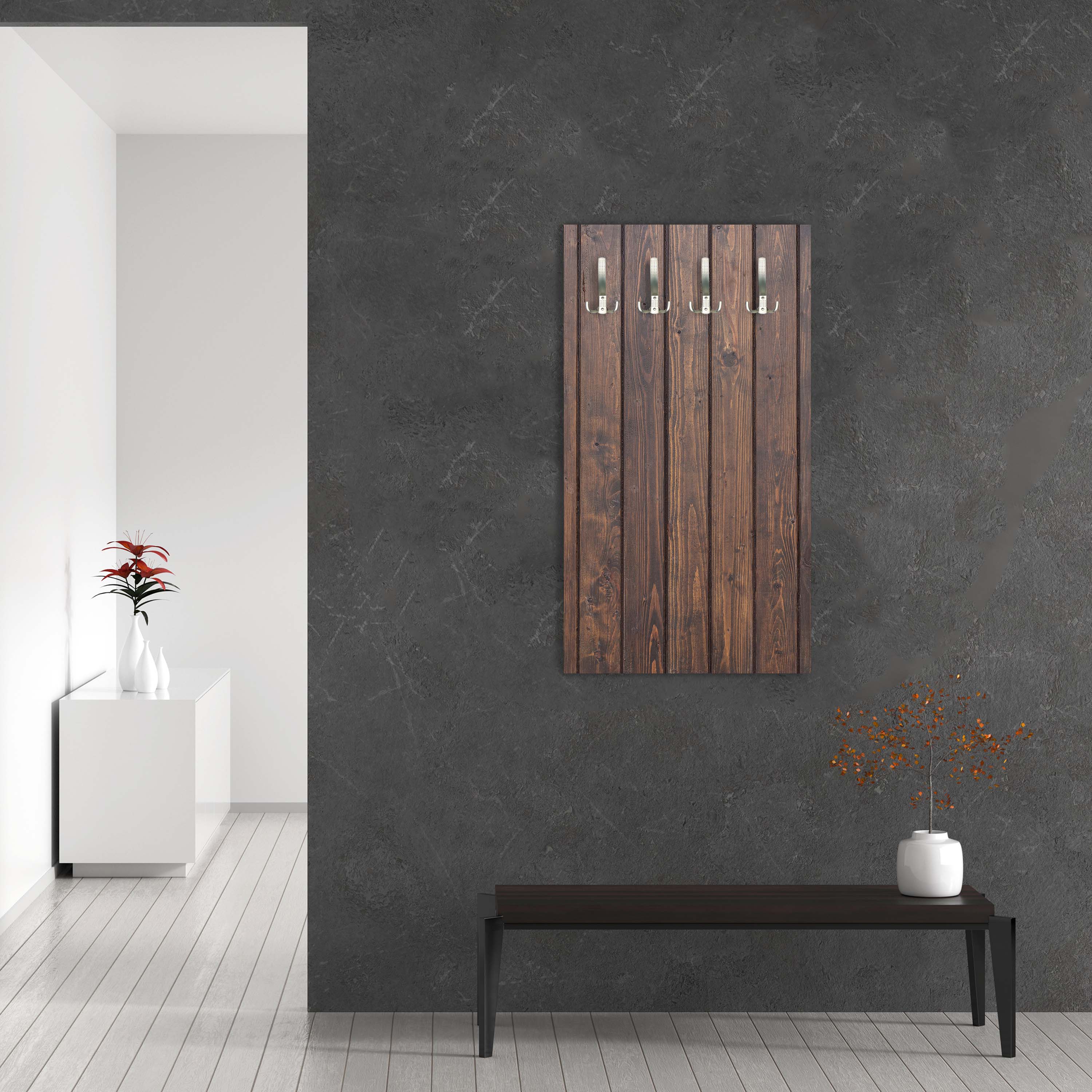 Garderobe Schwarze Kiefernholzwand M0941 entdecken - Bild 2 Garderobe Schwarze Kiefernholzwand M0941 entdecken - Bild 2