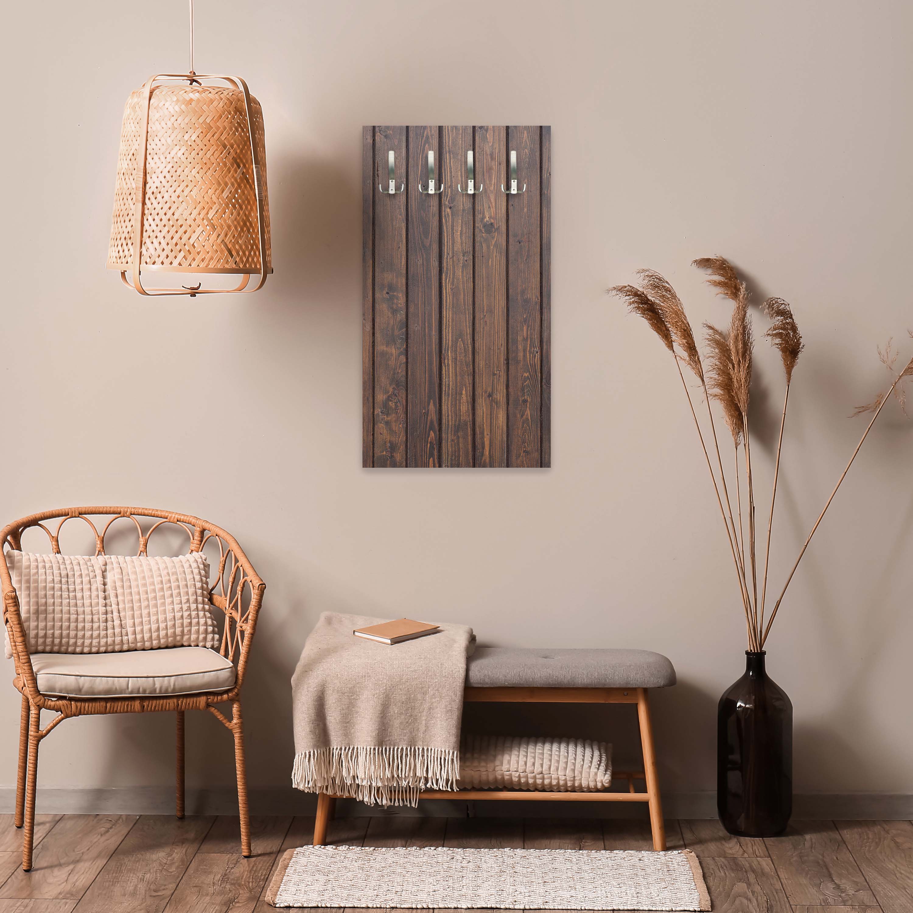 Garderobe Schwarze Kiefernholzwand M0941 entdecken - Bild 3 Garderobe Schwarze Kiefernholzwand M0941 entdecken - Bild 3