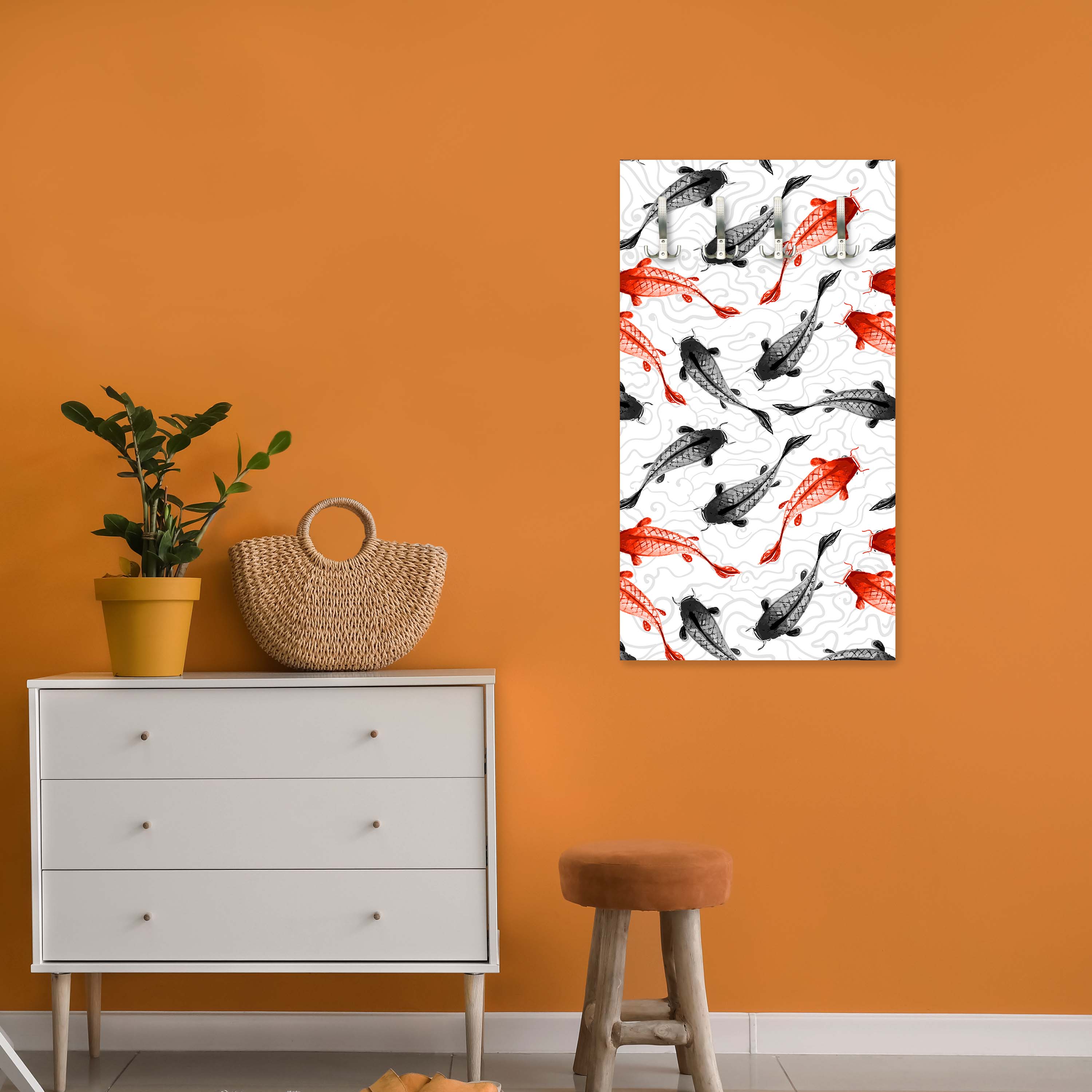 Garderobe rote und schwarze Koi-Karpfen M0946 entdecken - Bild 6 Garderobe rote und schwarze Koi-Karpfen M0946 entdecken - Bild 6