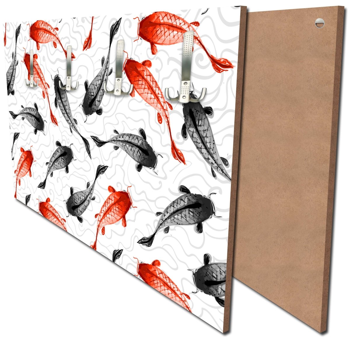 Garderobe rote und schwarze Koi-Karpfen M0946 Garderobe rote und schwarze Koi-Karpfen M0946