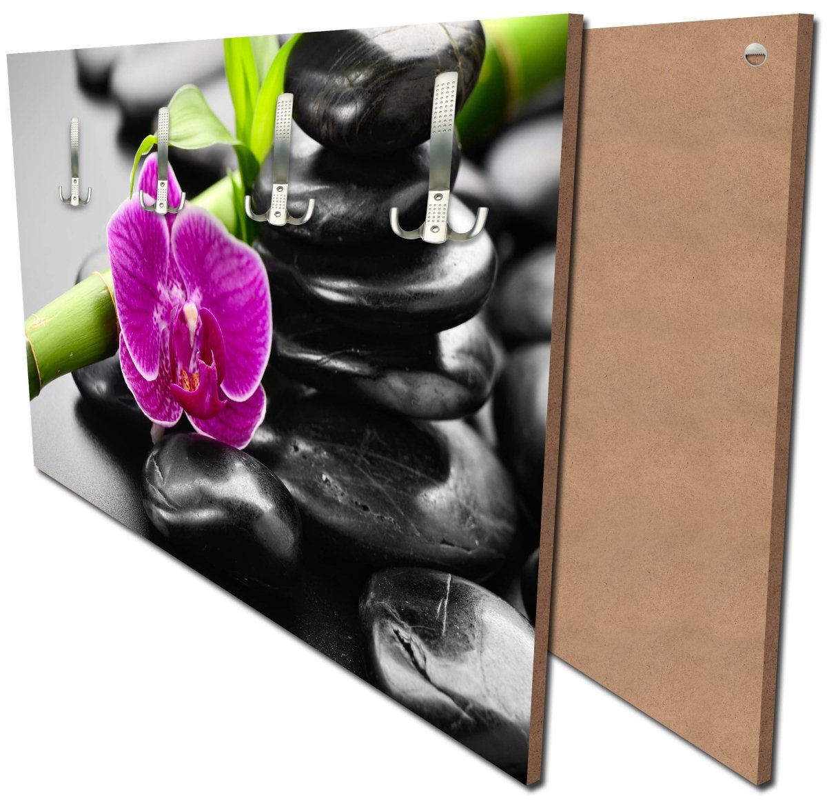 Garderobe Zen Basaltsteine und Orchidee M0954 Garderobe Zen Basaltsteine und Orchidee M0954