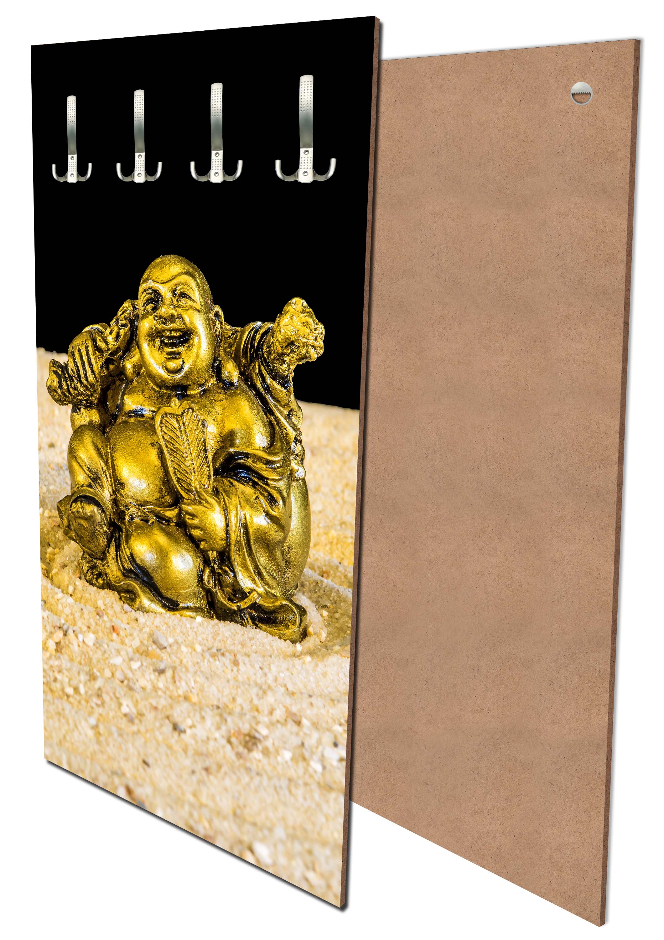 Garderobe Goldener Buddha im Zen-Kreis M0956 entdecken - Bild 1 Garderobe Goldener Buddha im Zen-Kreis M0956 entdecken - Bild 1