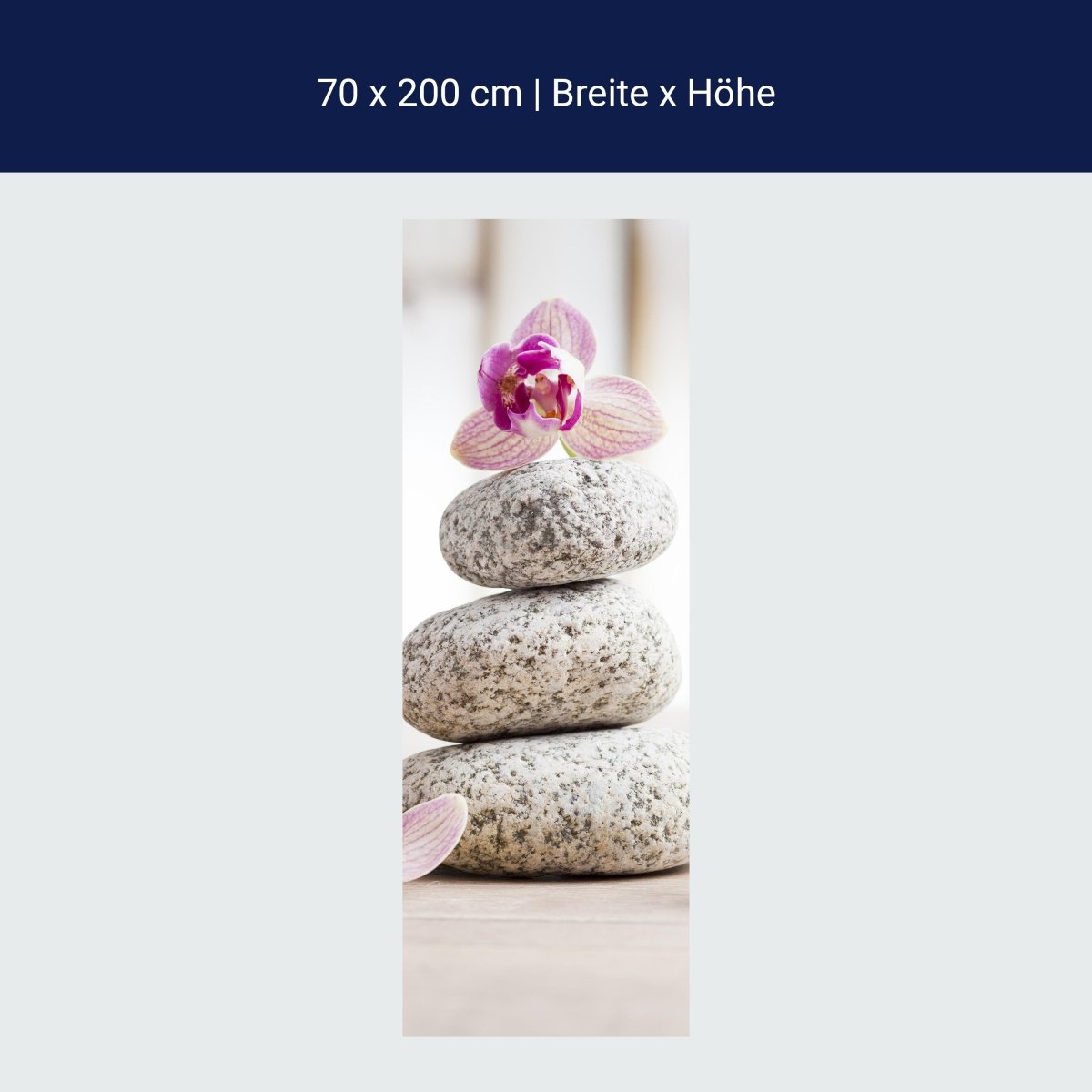 Duschwand Orchideen, weiße Steine - SPA M0959 Duschwand Orchideen, weiße Steine - SPA M0959