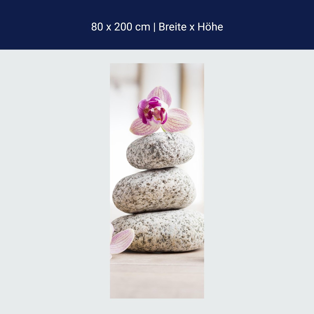 Duschwand Orchideen, weiße Steine - SPA M0959 Duschwand Orchideen, weiße Steine - SPA M0959