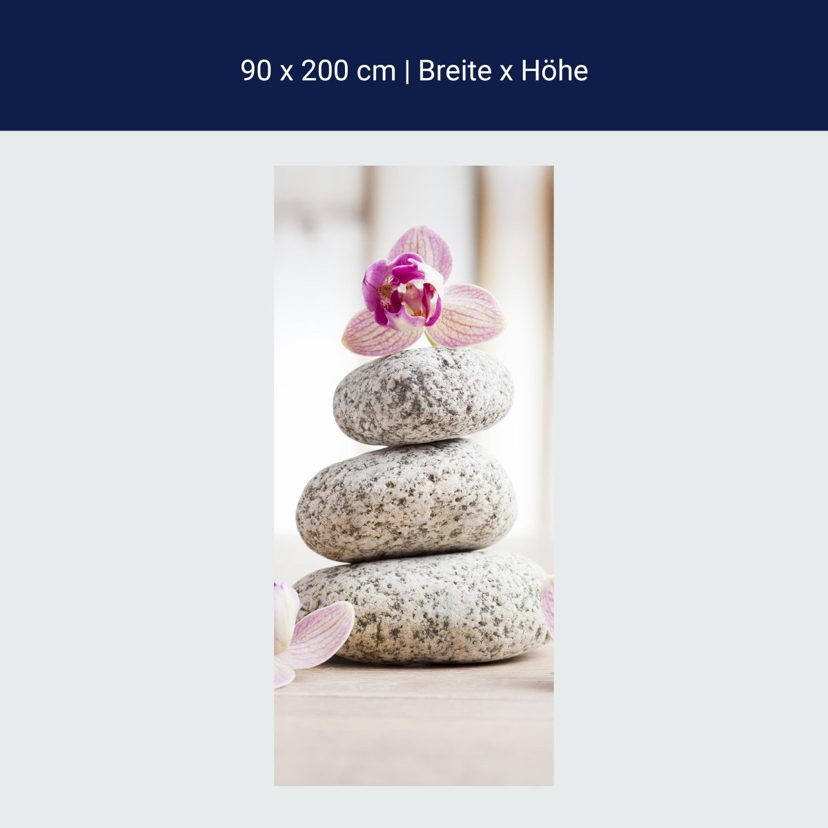 Duschwand Orchideen, weiße Steine - SPA M0959 Duschwand Orchideen, weiße Steine - SPA M0959