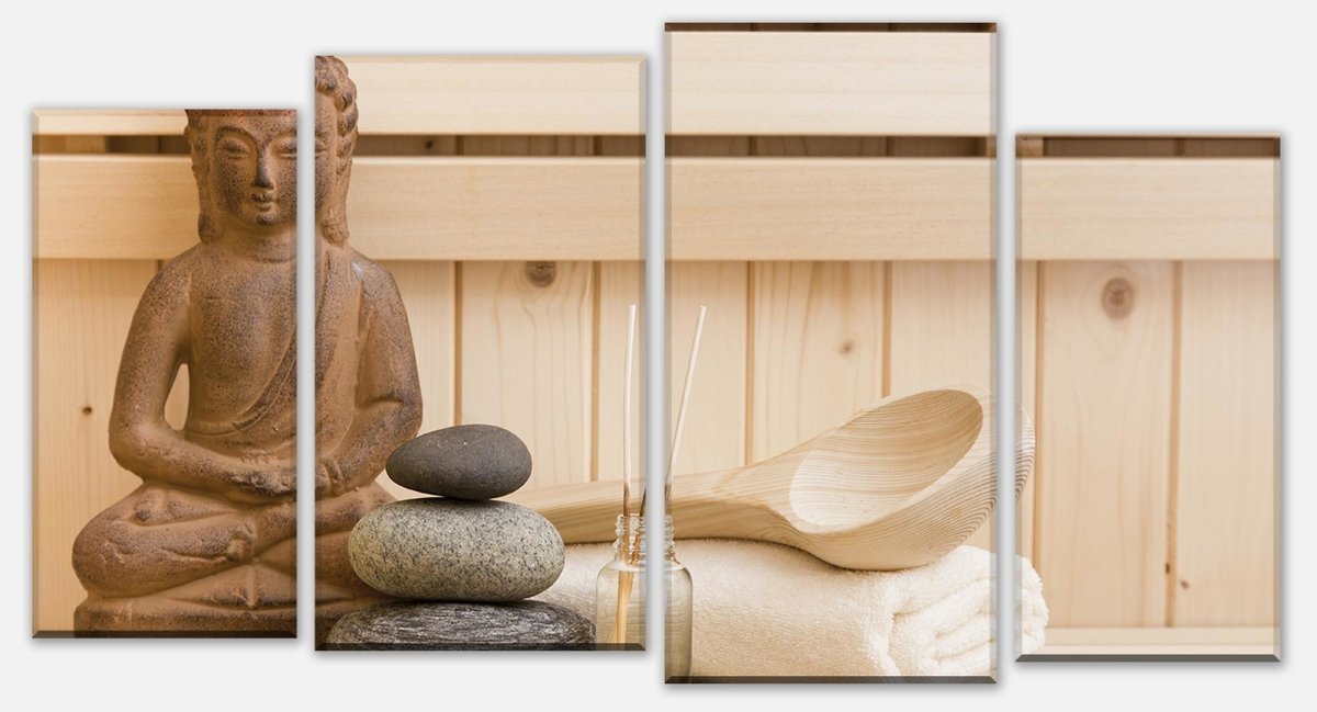 Leinwandbild Mehrteiler Finnische Sauna, Wellness- und Wellnesszubehör M0965 Leinwandbild Mehrteiler Finnische Sauna, Wellness- und Wellnesszubehör M0965