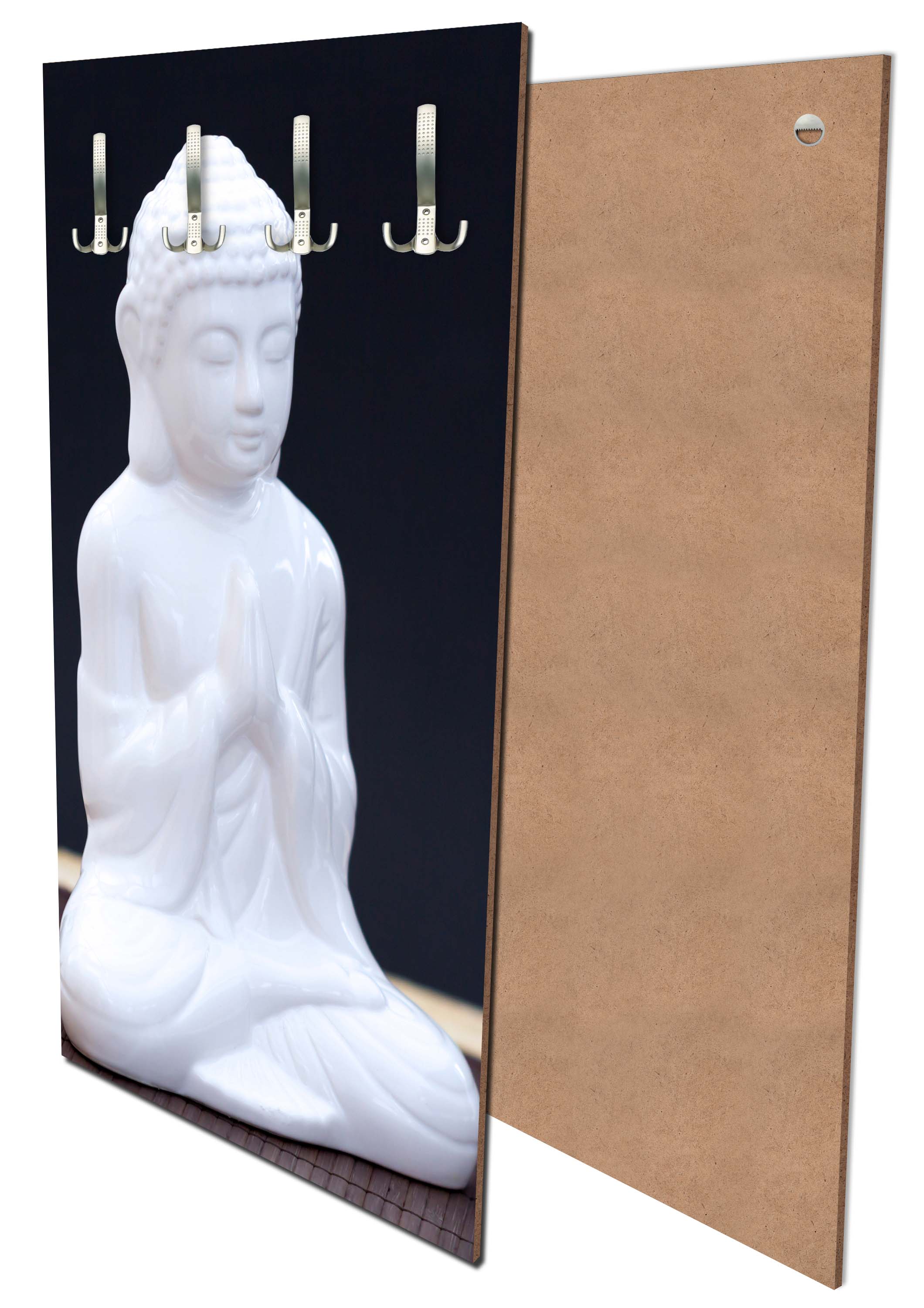 Garderobe Weiße Figur in Meditationshaltung M0967 entdecken - Bild 1 Garderobe Weiße Figur in Meditationshaltung M0967 entdecken - Bild 1