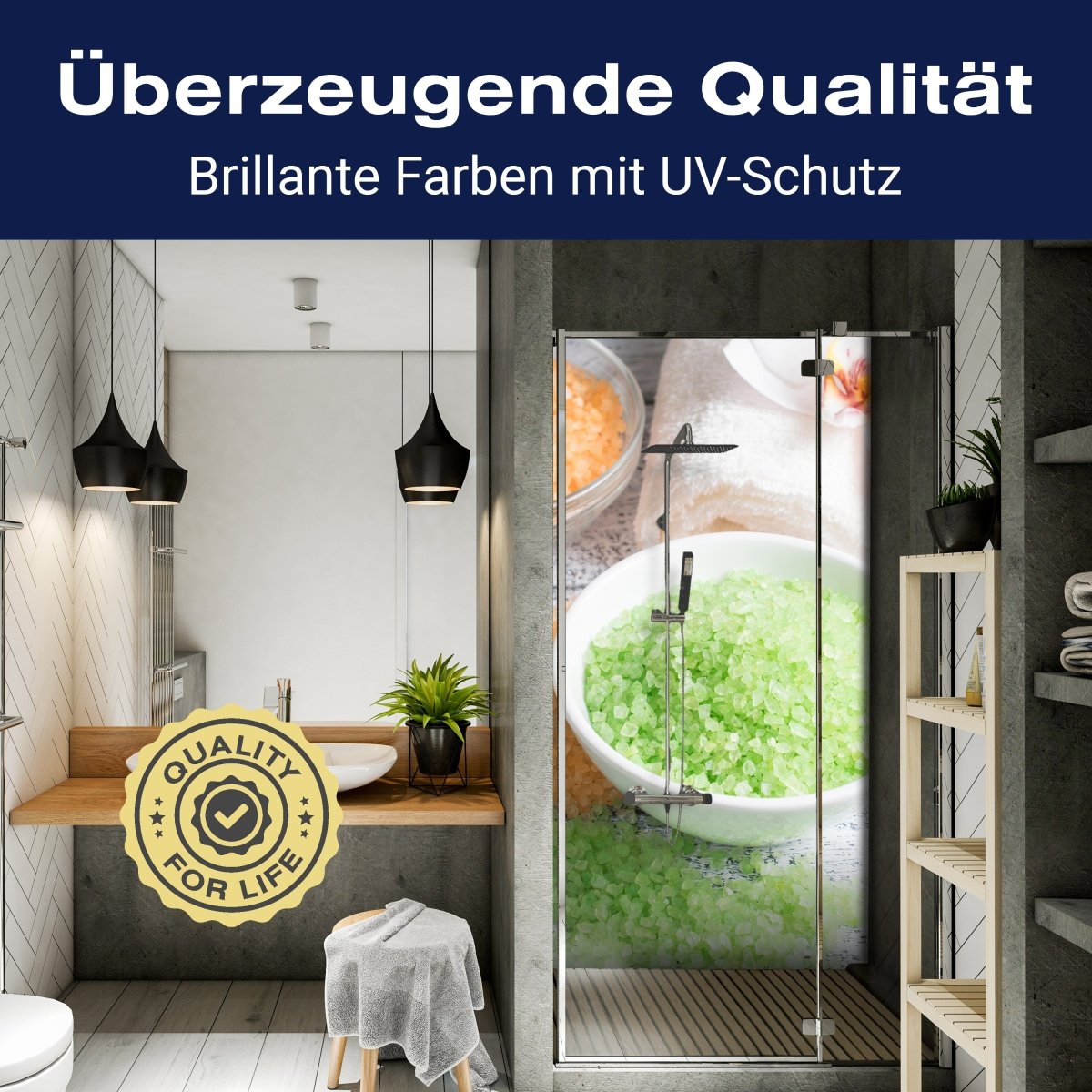 Duschwand Spa-Salon, Salz M0975 entdecken - Bild 2 Duschwand Spa-Salon, Salz M0975 entdecken - Bild 2