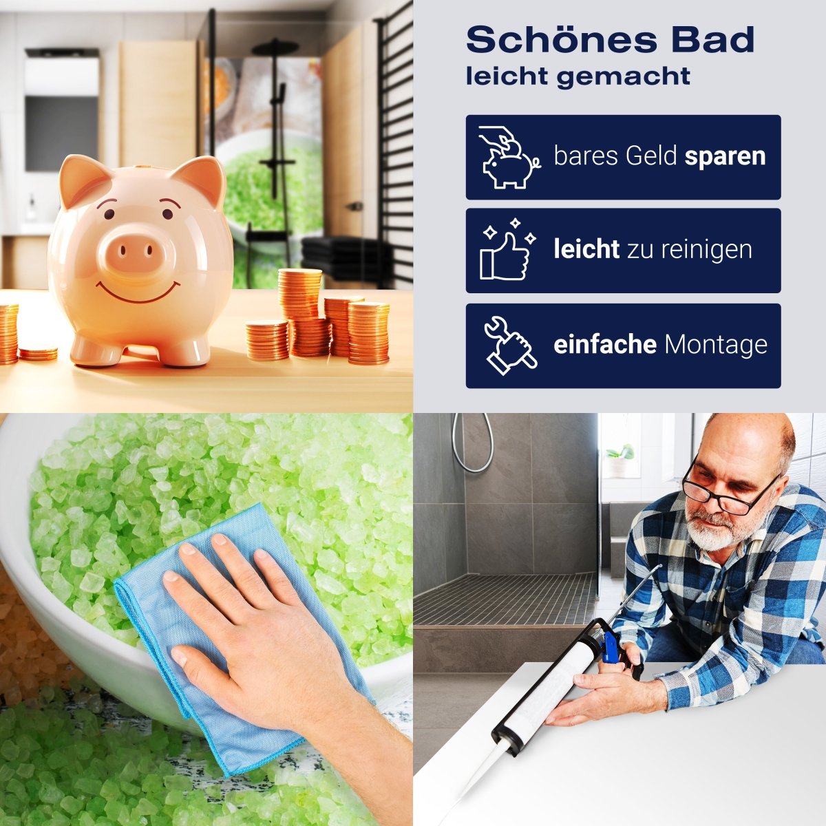 Duschwand Spa-Salon, Salz M0975 entdecken - Bild 7 Duschwand Spa-Salon, Salz M0975 entdecken - Bild 7