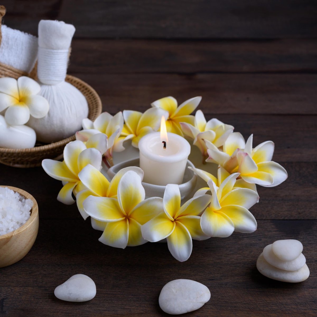 Beistelltisch Frangipani Blumen - Spa und Wellness M0977 entdecken - Bild 2 Beistelltisch Frangipani Blumen - Spa und Wellness M0977 entdecken - Bild 2