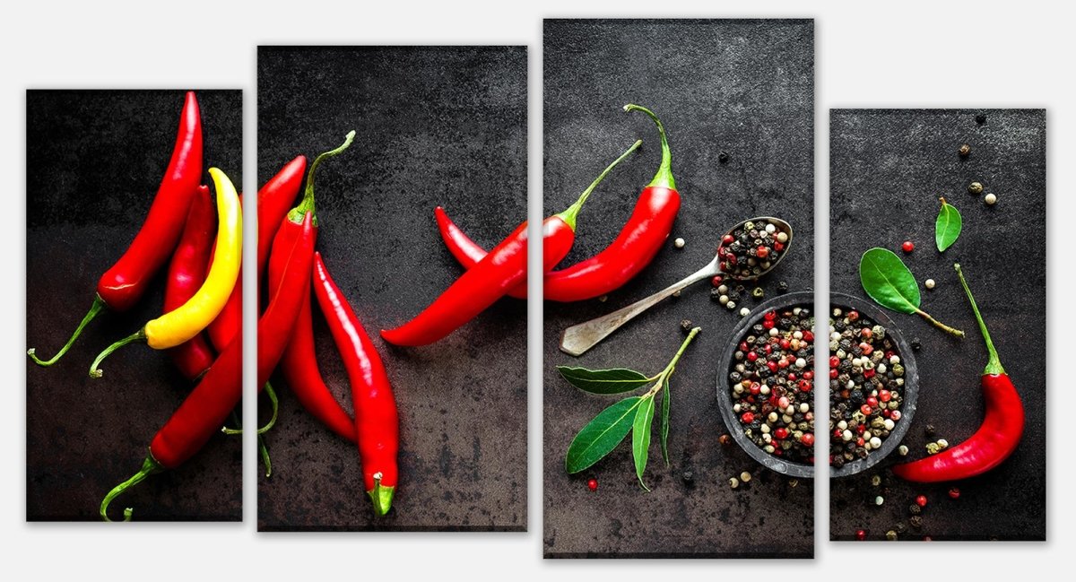 Leinwandbild Mehrteiler Chili-Pfeffer M0983 Leinwandbild Mehrteiler Chili-Pfeffer M0983