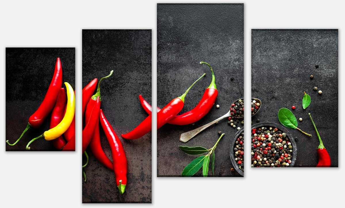 Leinwandbild Mehrteiler Chili-Pfeffer M0983 Leinwandbild Mehrteiler Chili-Pfeffer M0983