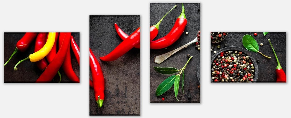 Leinwandbild Mehrteiler Chili-Pfeffer M0983 Leinwandbild Mehrteiler Chili-Pfeffer M0983