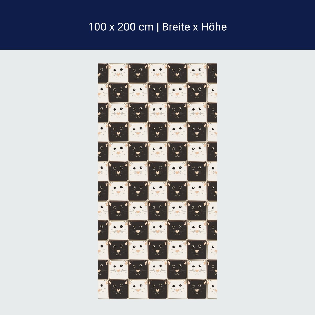 Duschwand Schachbrett Katzen M0984 Duschwand Schachbrett Katzen M0984