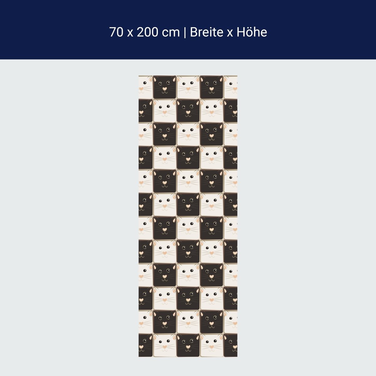 Duschwand Schachbrett Katzen M0984 Duschwand Schachbrett Katzen M0984