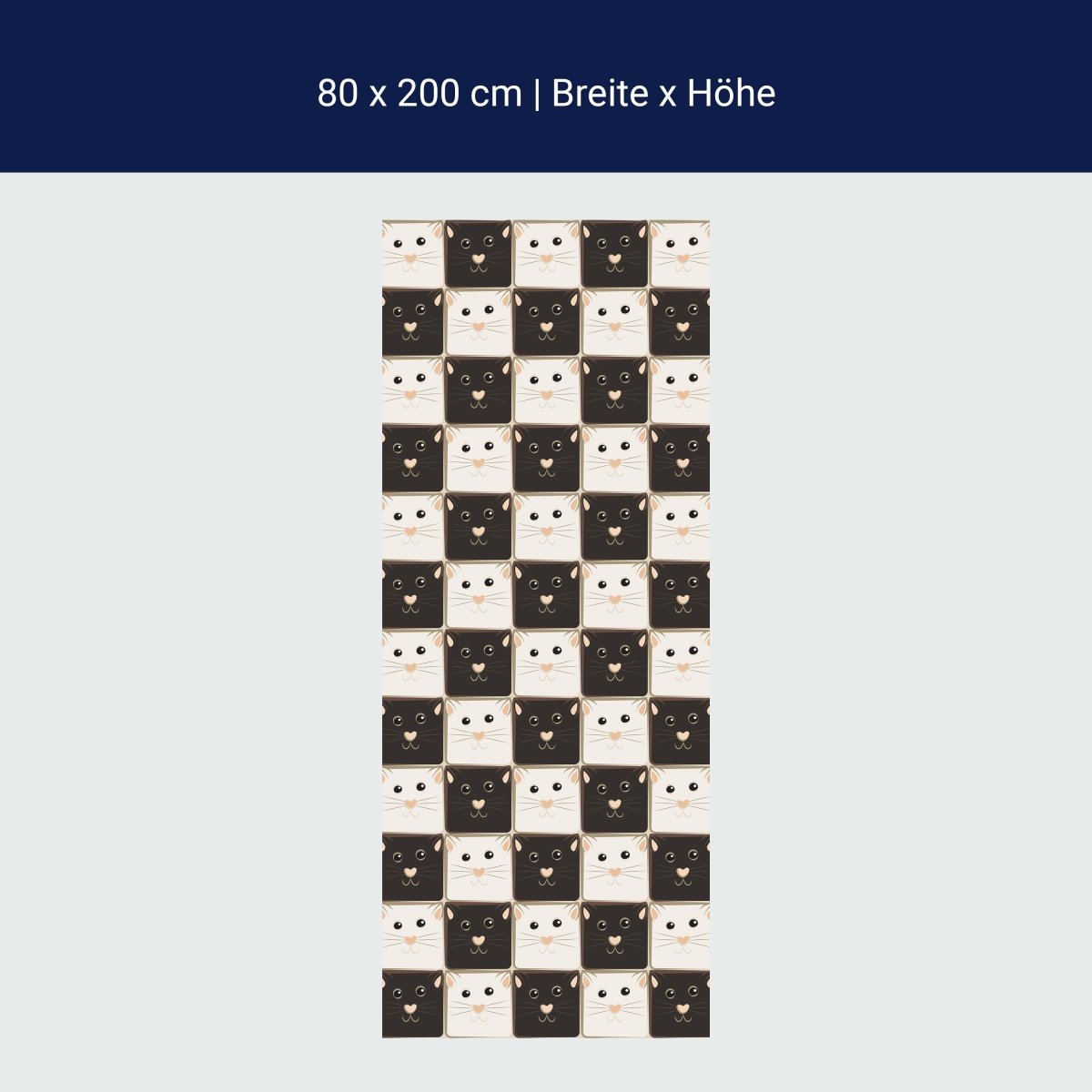 Duschwand Schachbrett Katzen M0984 Duschwand Schachbrett Katzen M0984