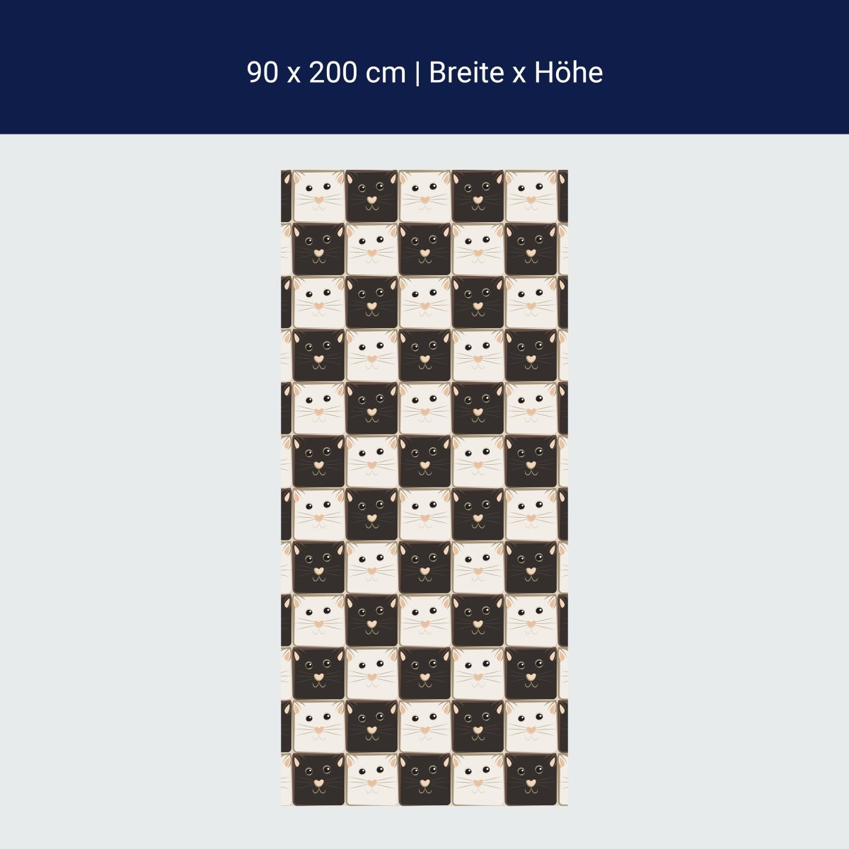 Duschwand Schachbrett Katzen M0984 Duschwand Schachbrett Katzen M0984