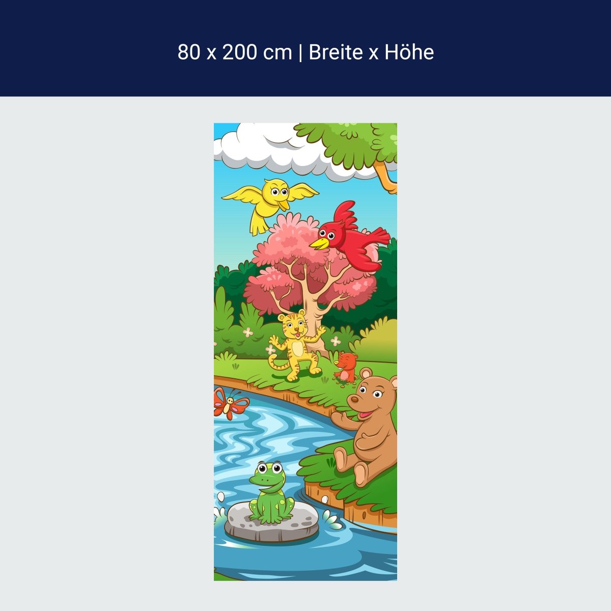 Duschwand Tiere im Dschungel M0986 Duschwand Tiere im Dschungel M0986