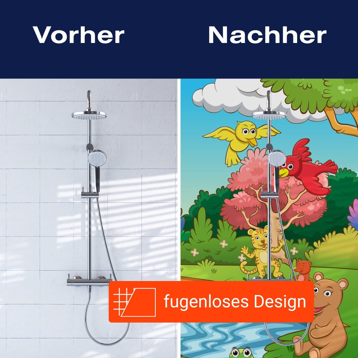 Duschwand Tiere im Dschungel M0986 entdecken - Bild 9 Duschwand Tiere im Dschungel M0986 entdecken - Bild 9