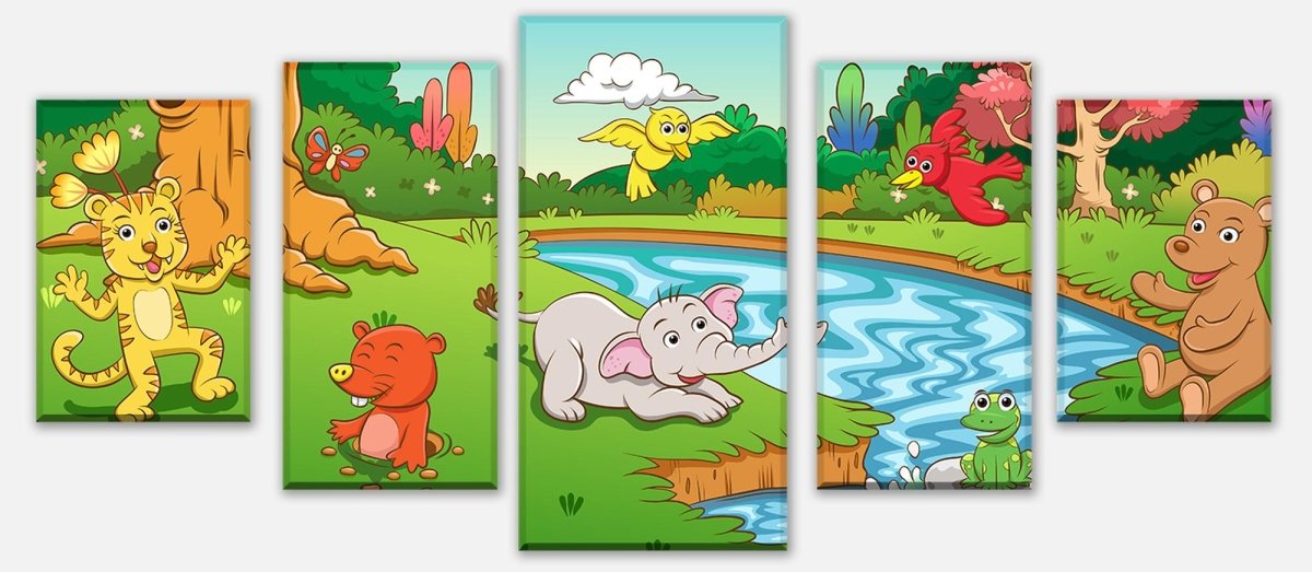 Leinwandbild Mehrteiler Tiere im Dschungel M0986 entdecken - Bild 1 Leinwandbild Mehrteiler Tiere im Dschungel M0986 entdecken - Bild 1