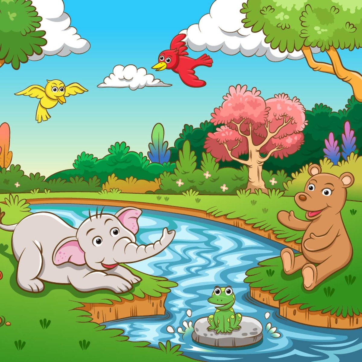 Beistelltisch Tiere im Dschungel M0986 entdecken - Bild 2 Beistelltisch Tiere im Dschungel M0986 entdecken - Bild 2