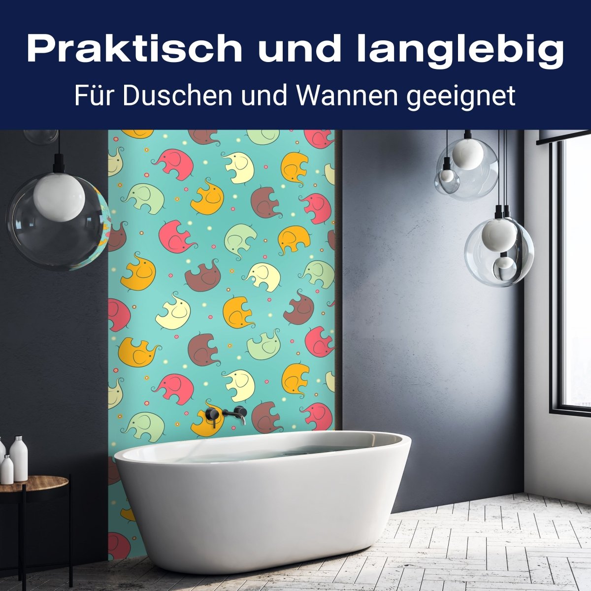 Duschwand Elefant gemusterten Hintergrund M0987 entdecken - Bild 3 Duschwand Elefant gemusterten Hintergrund M0987 entdecken - Bild 3