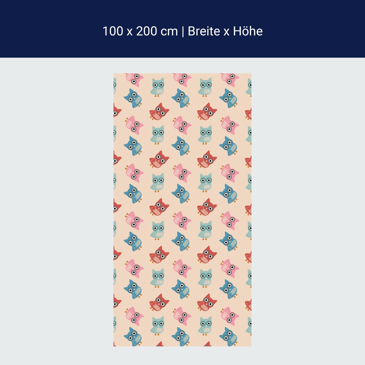 Duschwand Eulen-buntes Muster M0988 Duschwand Eulen-buntes Muster M0988