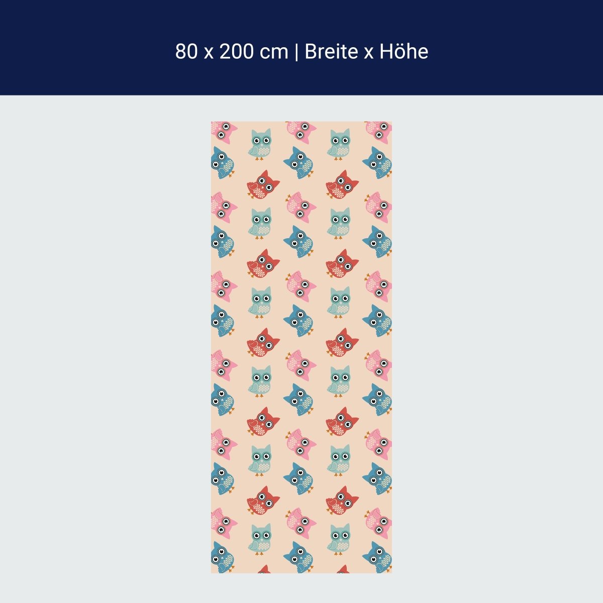 Duschwand Eulen-buntes Muster M0988 Duschwand Eulen-buntes Muster M0988