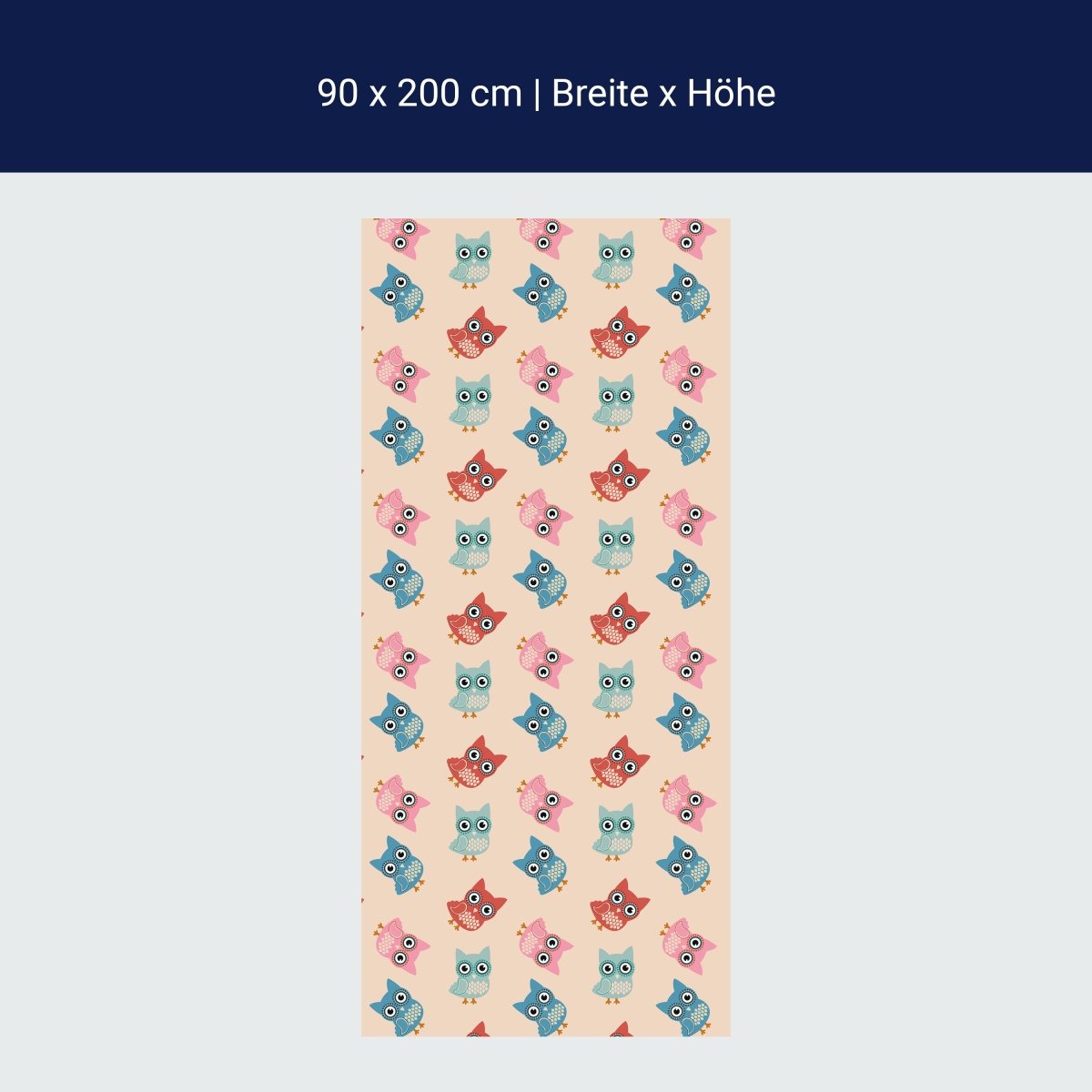 Duschwand Eulen-buntes Muster M0988 Duschwand Eulen-buntes Muster M0988