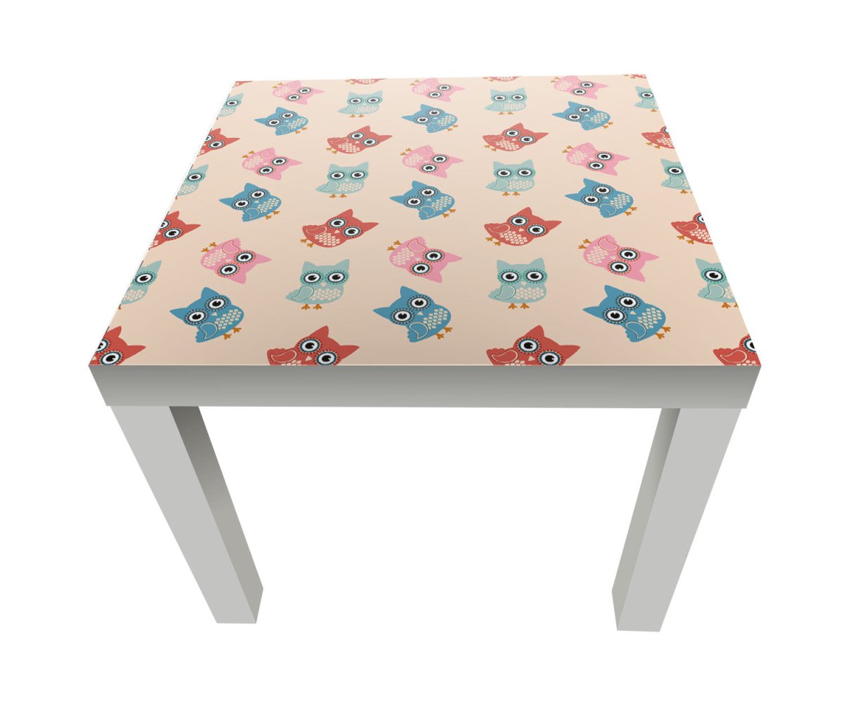 Beistelltisch Eulen-buntes Muster M0988 entdecken - Bild 1 Beistelltisch Eulen-buntes Muster M0988 entdecken - Bild 1