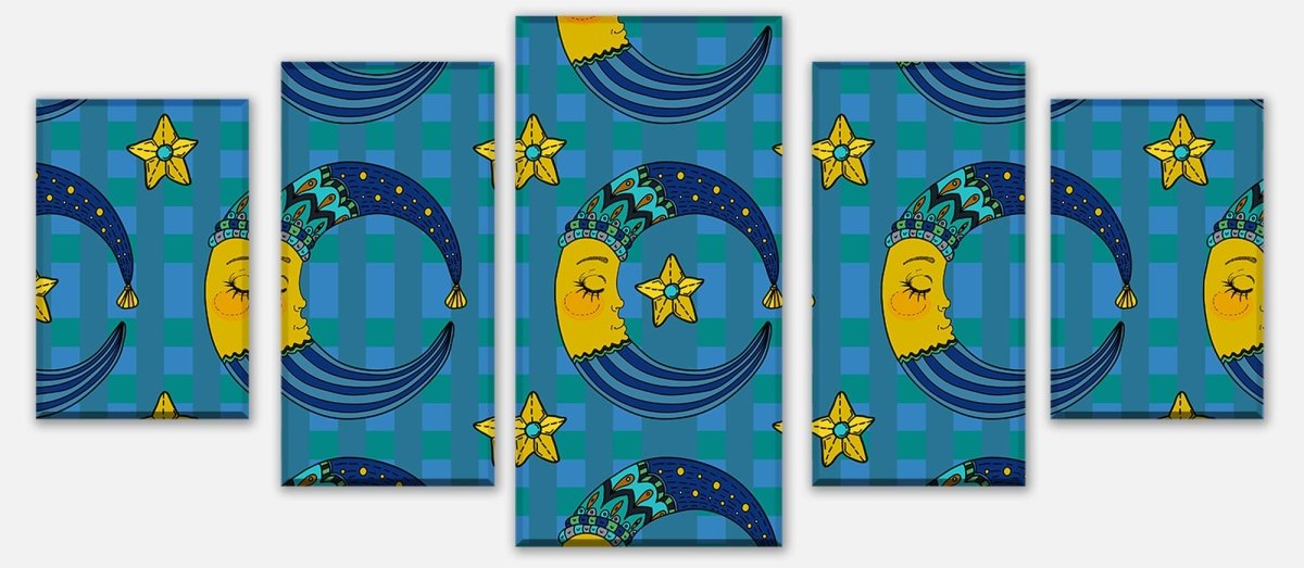 Leinwandbild Mehrteiler Schläfriger Mond M0990 entdecken - Bild 1 Leinwandbild Mehrteiler Schläfriger Mond M0990 entdecken - Bild 1