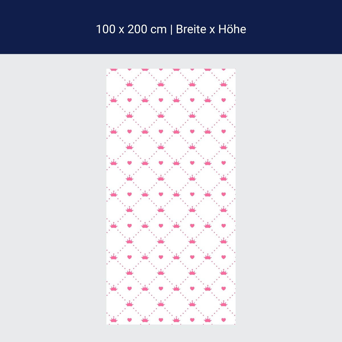 Duschwand Prinzessin - Herz - Krone M0991 Duschwand Prinzessin - Herz - Krone M0991