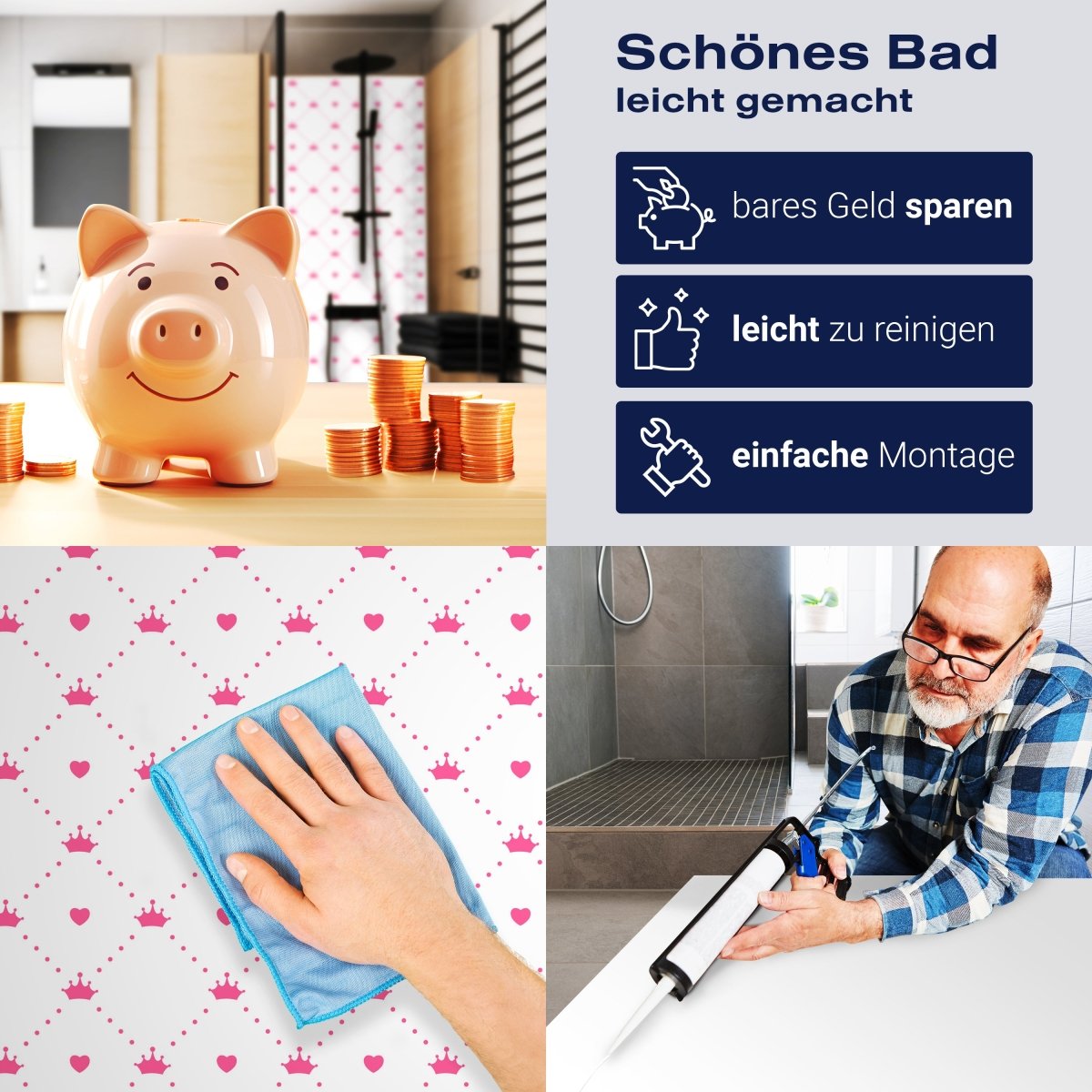 Duschwand Prinzessin - Herz - Krone M0991 entdecken - Bild 7 Duschwand Prinzessin - Herz - Krone M0991 entdecken - Bild 7