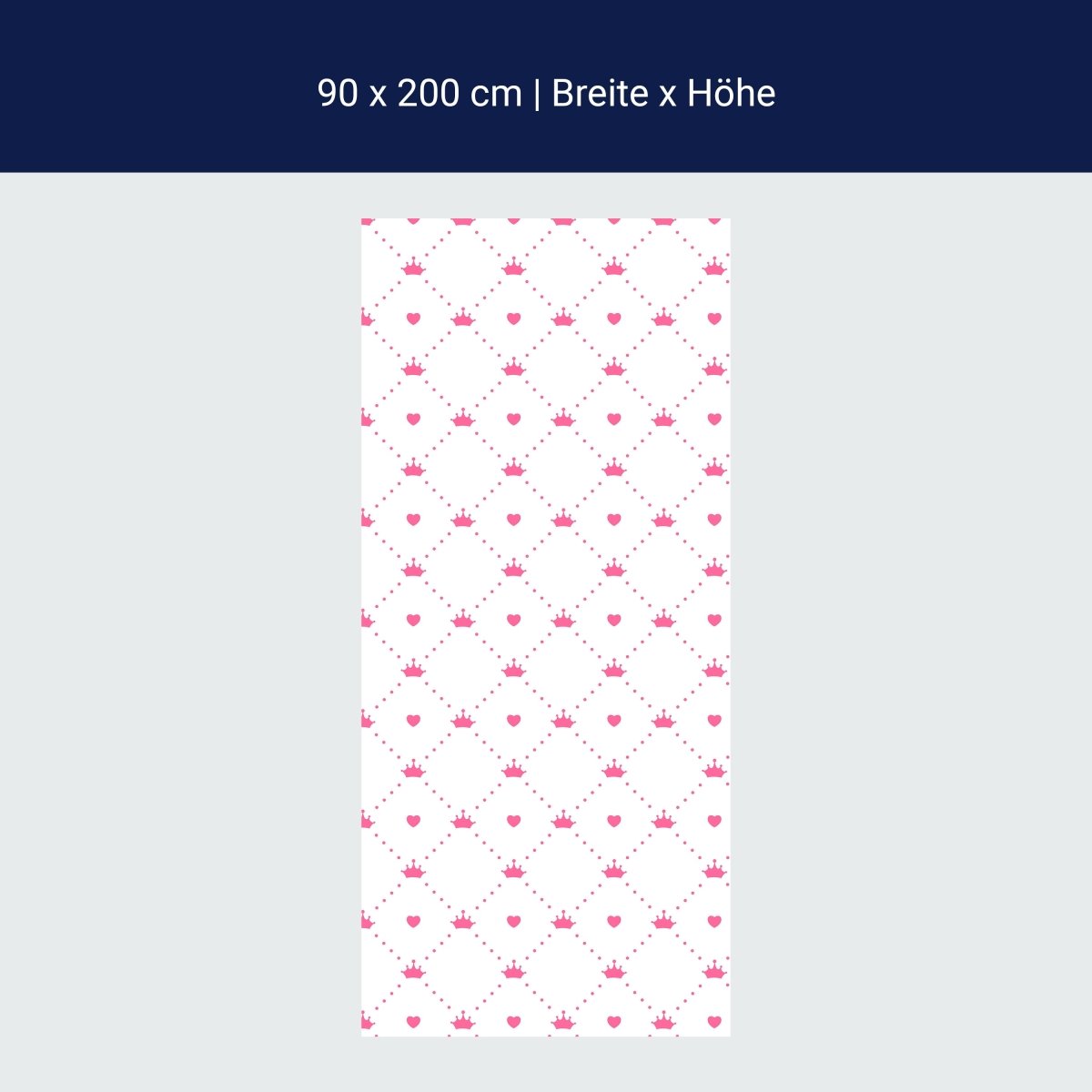 Duschwand Prinzessin - Herz - Krone M0991 Duschwand Prinzessin - Herz - Krone M0991