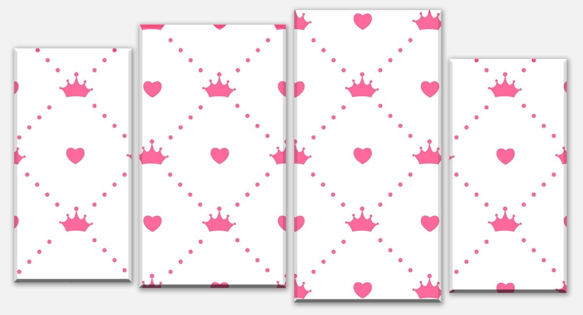 Leinwandbild Mehrteiler Prinzessin - Herz - Krone M0991 Leinwandbild Mehrteiler Prinzessin - Herz - Krone M0991