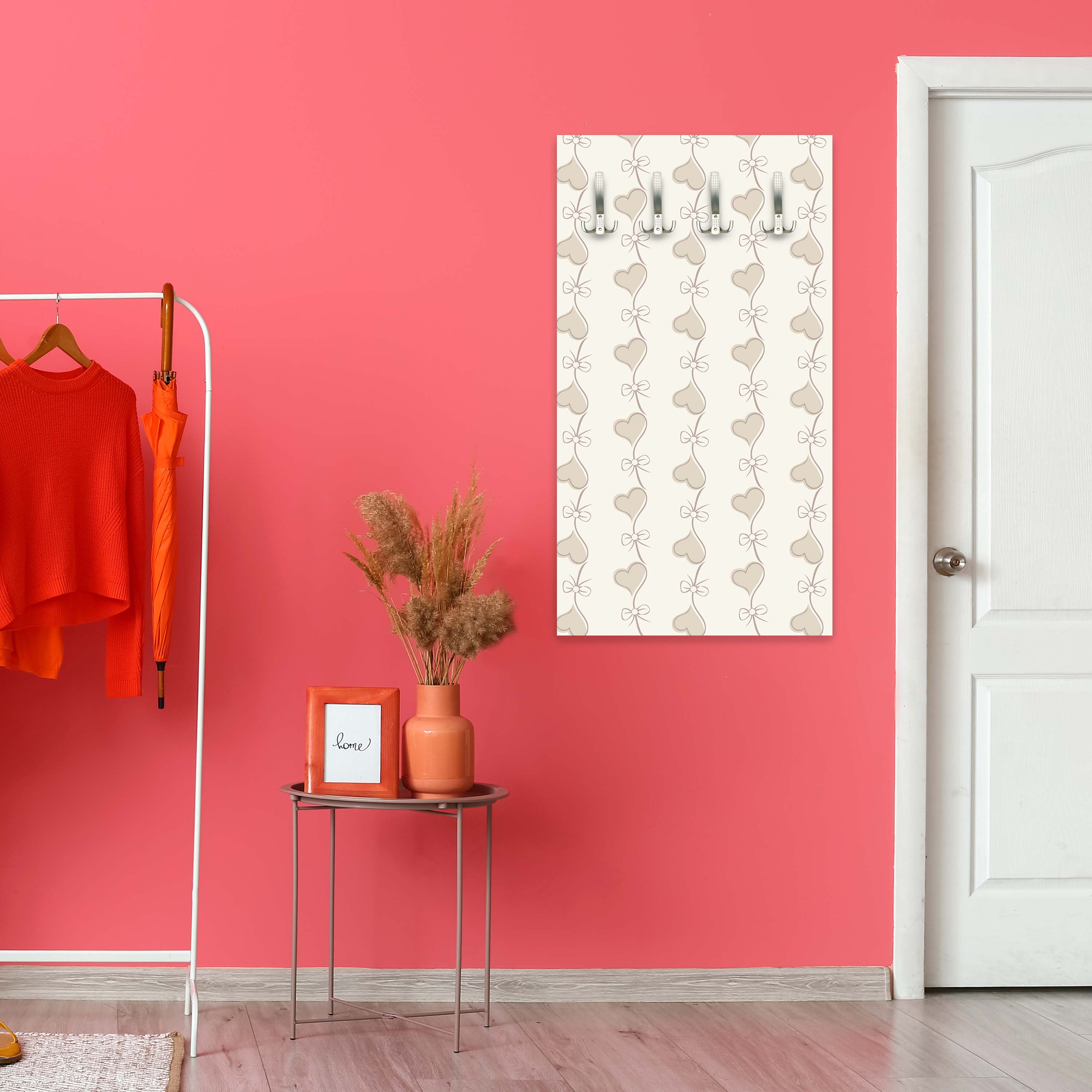 Garderobe Retro Herzen auf Beige Hintergrund M0993 entdecken - Bild 5 Garderobe Retro Herzen auf Beige Hintergrund M0993 entdecken - Bild 5