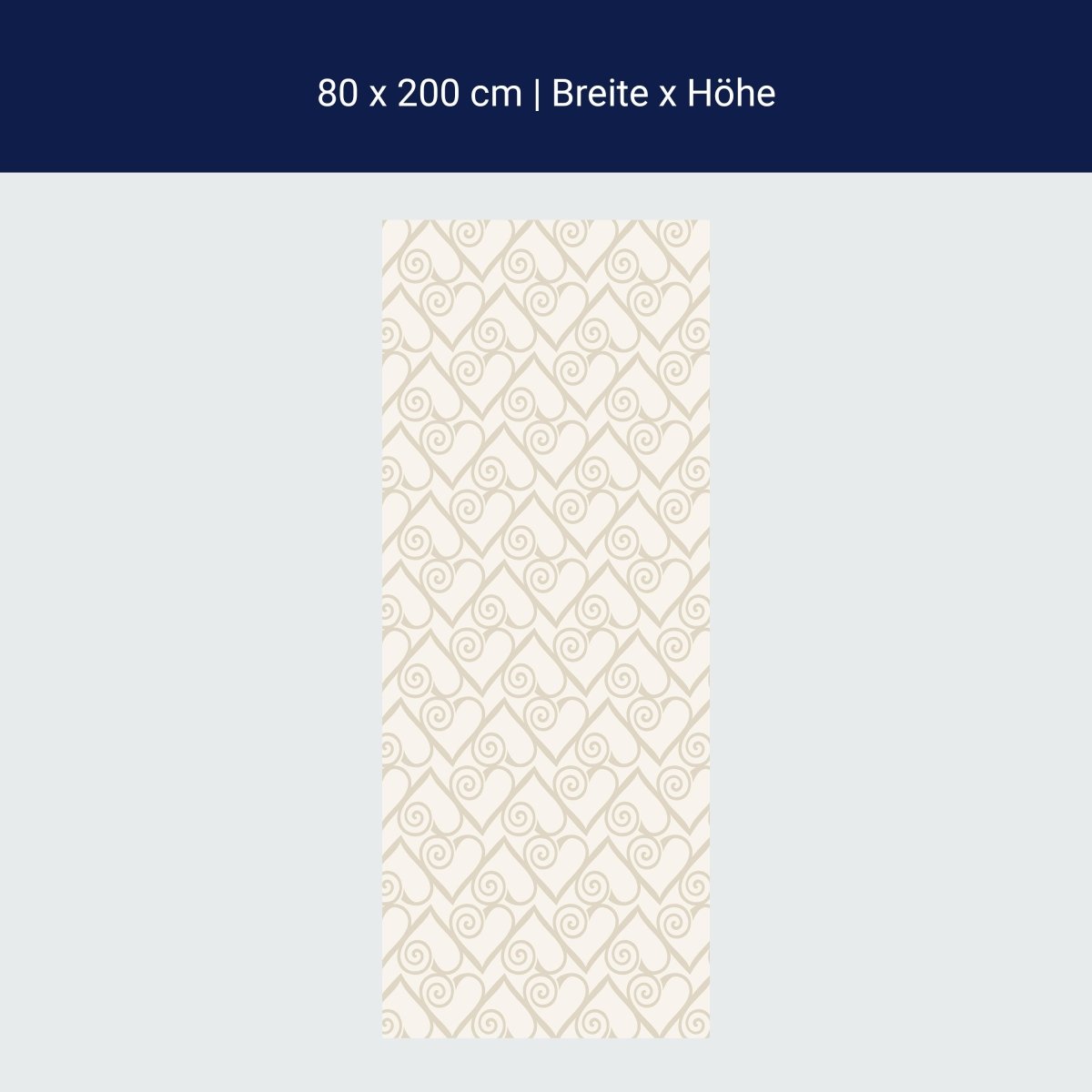 Duschwand Herzmuster auf beige Hintergrund M0994 Duschwand Herzmuster auf beige Hintergrund M0994