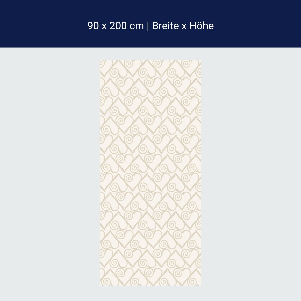 Duschwand Herzmuster auf beige Hintergrund M0994 Duschwand Herzmuster auf beige Hintergrund M0994